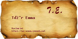 Tér Emma névjegykártya