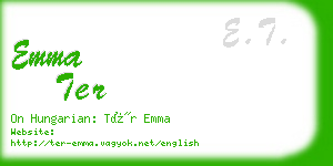 emma ter business card